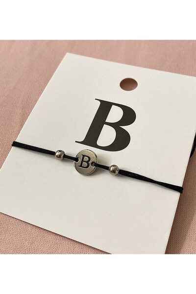 IronMoon Gümüş Renk Hediyelik Harfli Ayarlanabilir Unisexİp Bileklik (Harf Se...