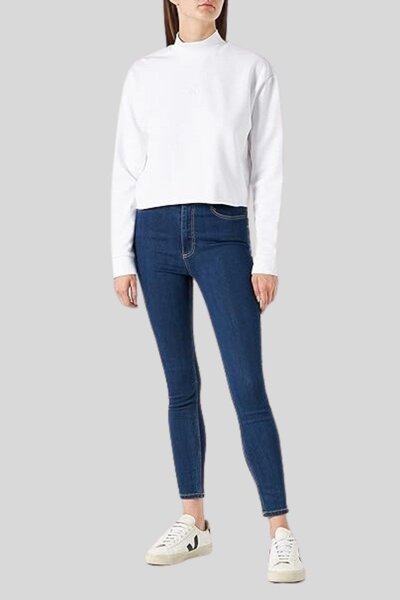 HUGO Demola Yarım Boğazalı Kadın Sweatshirt Beyaz