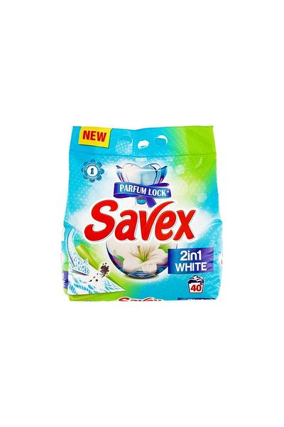 SAVEX Savex Αυτόματο Απορρυπαντικό 2 σε 1 Λευκό, 4 Kg, 40 Πλύσεις