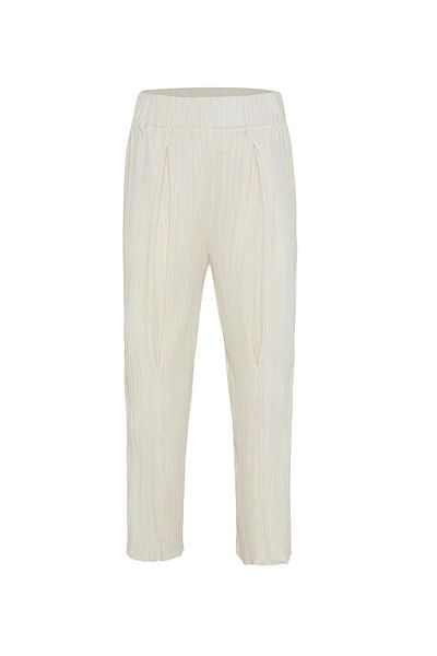Beauty Omelette Ecru Pleated Trousers