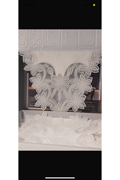 Vinezza Home Collection 5 Parça Salon Takımı konsol masa örtüsü sehpa örtüsü ...