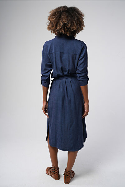 Hopoi Kadın Midi Gömlek Elbise