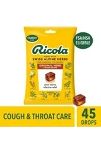 Ricola Made Wıth Swıss Alpıne Herbs Orıgınal Herb Cough Drops 45 Adet