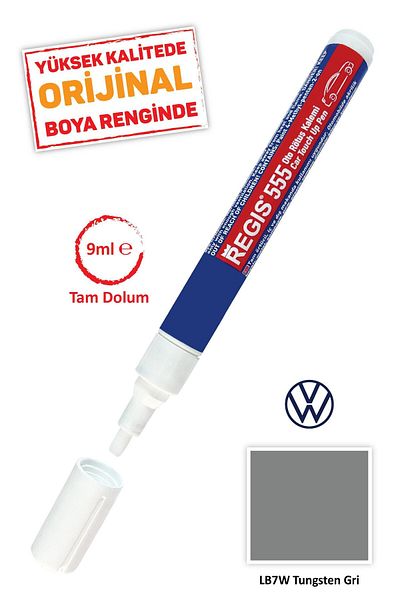 Kementaş Volkswagen Lb7w Tungsten Gray Met Scratch Remover Auto Full Cover Retouch Pens