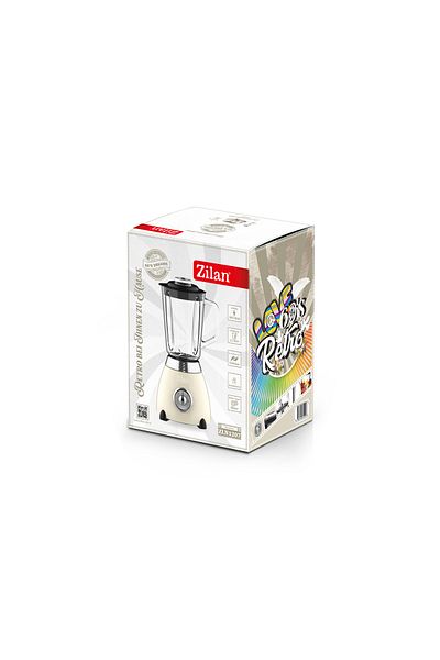 Zilan Blender Retro Zilan ZLN1207, putere 500W, capacitate 1.5L, 2 trepte de viteza, functie Pulse