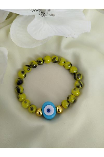 İPAR AKSESUAR Evil Eye Beaded Glass Bracelet