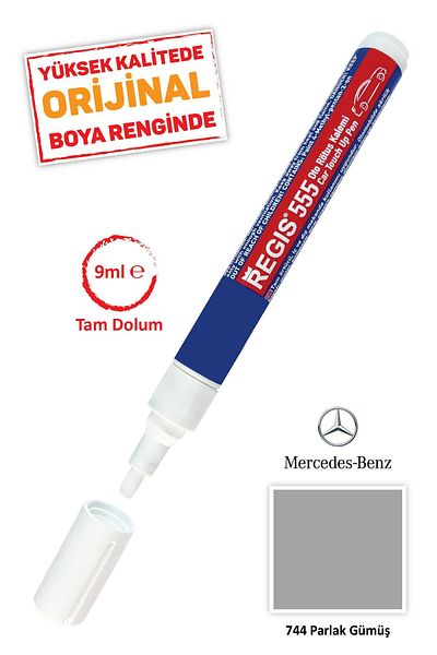 Kementaş Mercedes 744 Bright Silver Scratch Remover Auto R.k Auto Full Cover Retouch Pens
