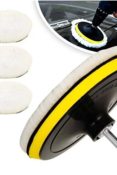 Genel Markalar Araç Oto Pasta Cila Parlatma Seti Matkap Ucu Uyumlu Parlatma F...