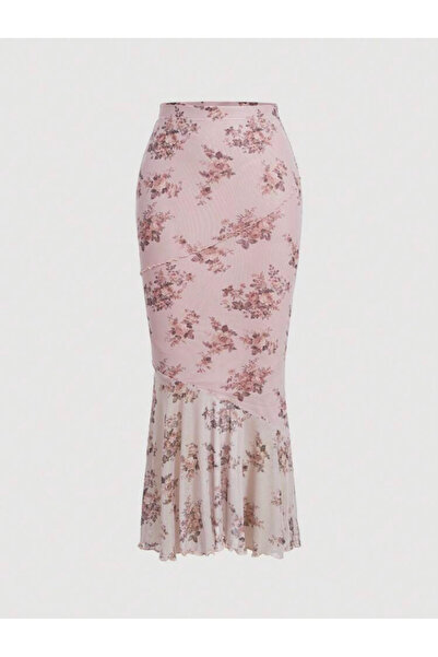La Saade Y2k Pembe Çiçek Desenli Denizkızı Pinterest Etek