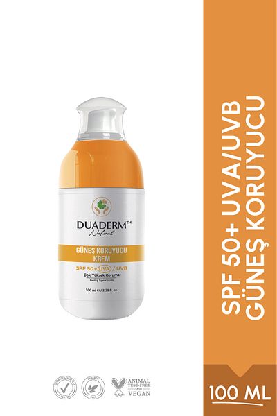 Duaderm Face and Body Sunscreen SPF50+ - New With Filter and Vitamin C (Vitamin C + UVA/UVB) 100ml