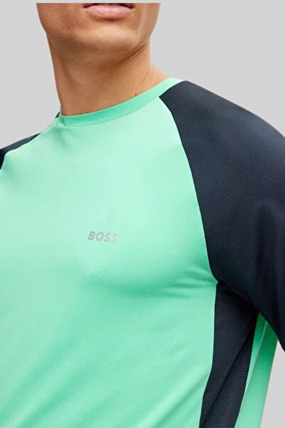 BOSS Erkek Tee Active Golf T-shirt Yeşil