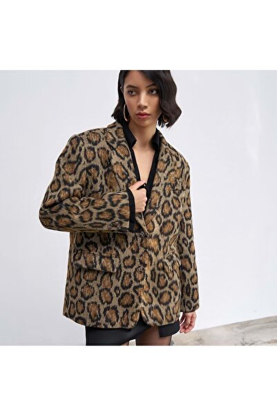 Quzu LEOPAR  KAŞE  CEKETİMİZ   ASTARLI  OWERSİZE KALIP 1.KALİTE İŞÇİLİK