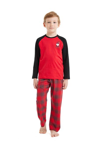 Blackspade Boy's Red Pajama Set
