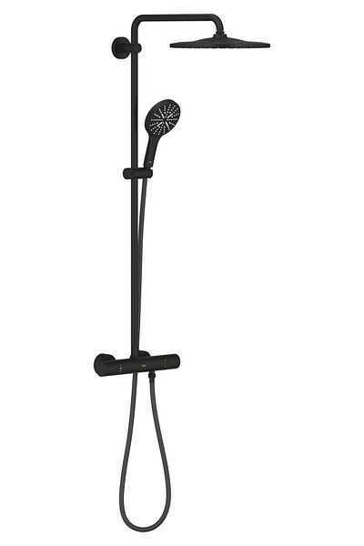 Grohe Grohe Rainshower SmartActive 310 22119KF0 shower system, thermostat, 1 spray, anti-limescale, Black