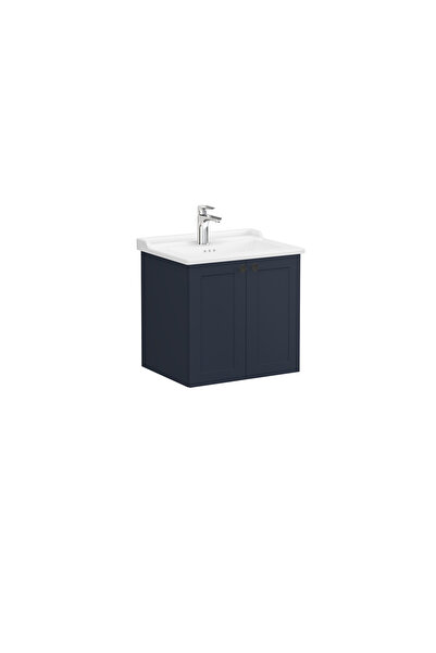 VitrA Root Classic 68706 Kapaklı Lavabo Dolabı, Mat Lacivert, 60 cm