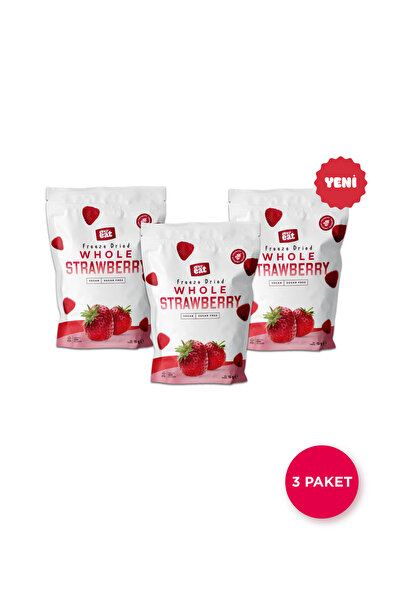 EverEat Çilek Kuru Meyve Cipsi 15 G X 3 Adet Dondurularak Kurutulmuş Meyve