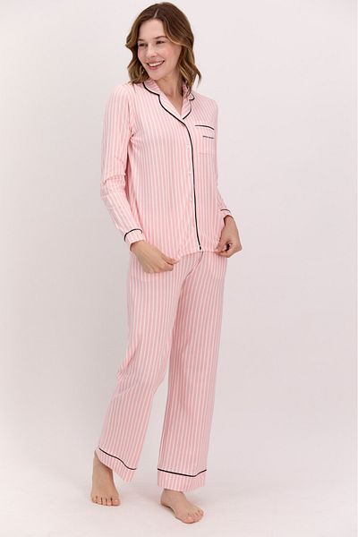 Pierre Cardin Set pijamale pentru femei Pink Modal Buttoned.