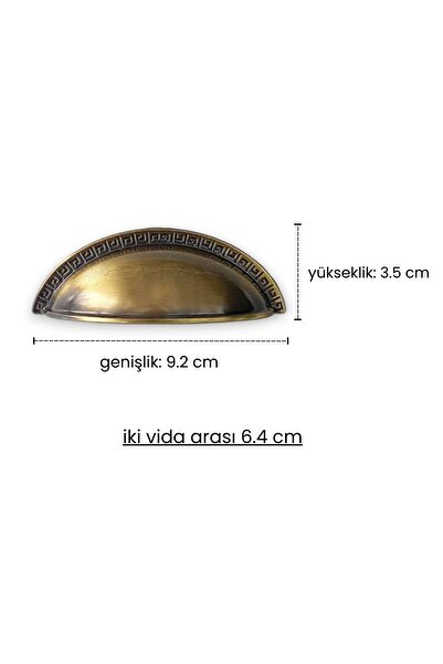Ucelev 9 cm Antik Renkli Tas/Çanak/Midye Kulp