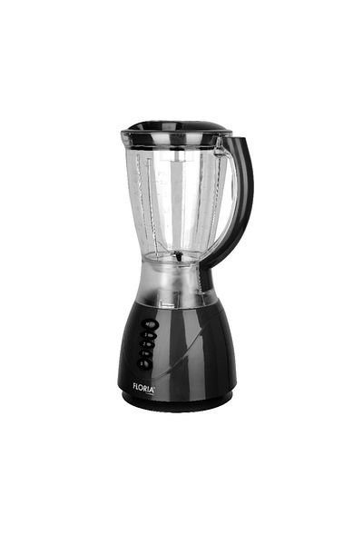 Floria Blender FLORIA ZLN-3080 Negru, Putere 300W, capacitate 1.5L, 3 viteze, Functie puls-Vas plastic