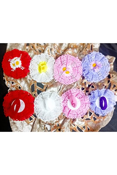 Lissa Aksesuar Cataramă cu margarete și detaliu de piatră pe tul, model 6 bucăți