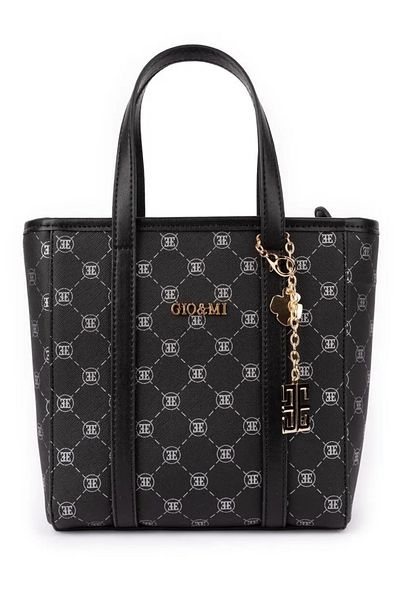 gio&mi Black Printed Noa Hand and Crossbody Bag