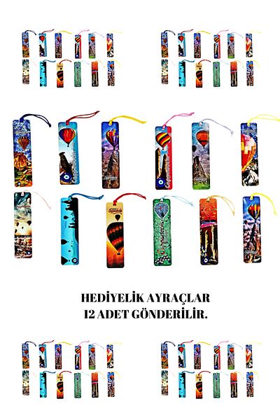 GRANDSTORE Cappadocia Magnificent Landscape Notebook Bookmark - Bookmark Gift 12 Pack