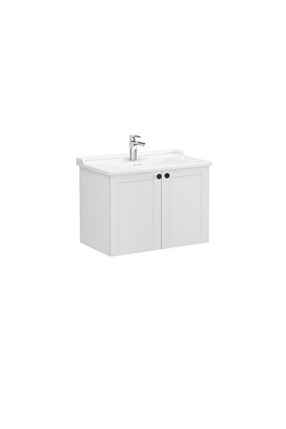 VitrA Root Classic 68723 Kapaklı Lavabo Dolabı, Mat Açık Gri, 80 cm