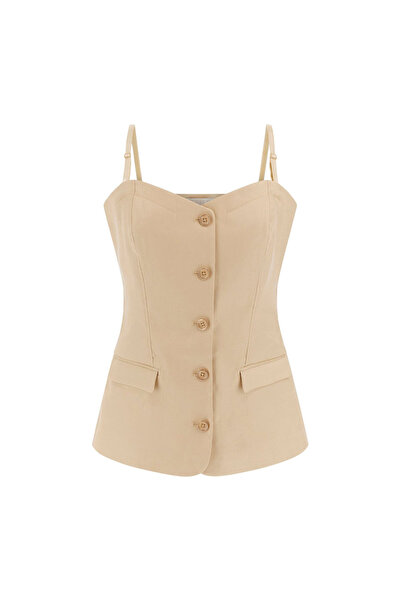 Guess Women's Isabeau Corset Vest - Beige