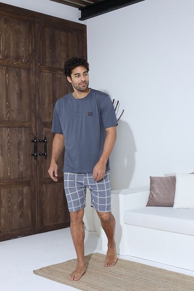 CALİA Set de pijamale pentru bărbați cu pantaloni scurți cu mânecă scurtă SEZON NOU