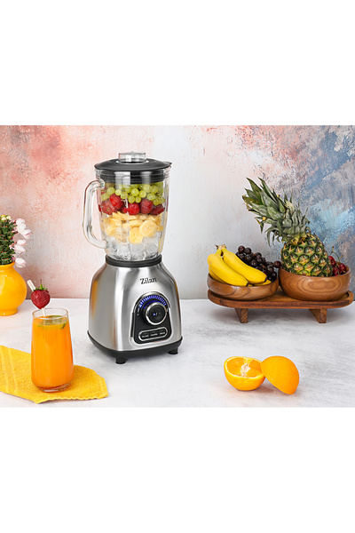 Zilan Μπλέντερ ZLN5596 Inox, ισχύς 1400 W, χωρητικότητα 1,75L, ρυθμιζόμενη ταχύτητα