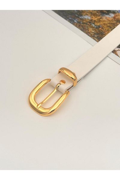 Descoin Gold Buckle Bridge Women's Belt, Jacket Belt, Trouser Belt, Dress Belt