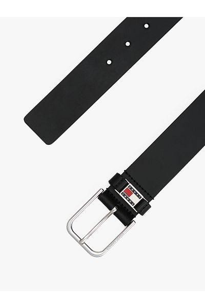 Tommy Hilfiger Men's Adjustable Leather Black Belt with Metal Buckle Am0Am13361-Bds
