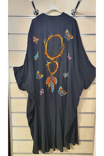 Park Moda Kimono Brodat cu Motiv Fluture