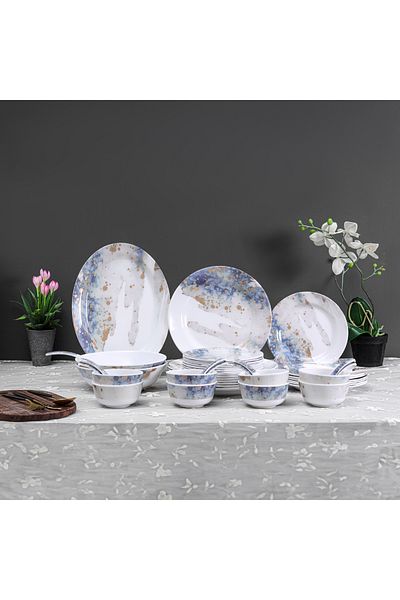 ROYALFORD Melamine Ware Dinner Set, 45 Pcs
