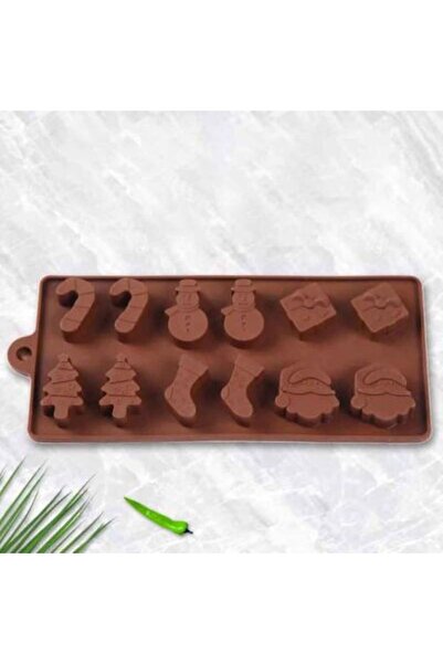 Ege Pastacılık Yılbaşı Silikon Kalıp 12li Noel Baba Yeniyıl Şeker Hamuru Sabu...