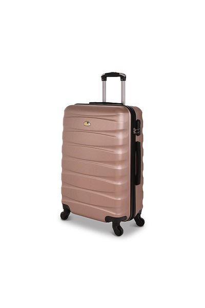 New Travel Hard Luggage Set, ABS Trolley Travel Bag, with Combination Lock and 4 Wheels BR706/3P-Rose Golden
