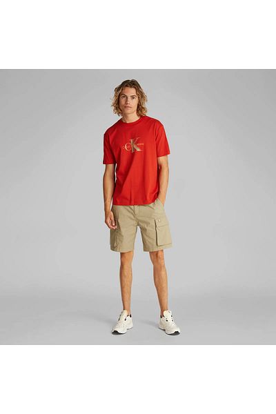 Calvin Klein Men's Regular Fit Cotton Red T-Shirt J30J 327471 -Xni