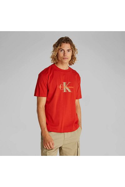 Calvin Klein Men's Regular Fit Cotton Red T-Shirt J30J 327471 -Xni