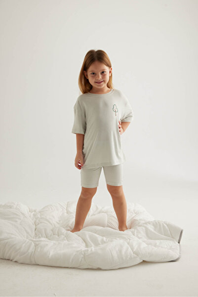 Hays Kız Çocuk Viscose Kısa Kollu Taytlı Pijama Takımı