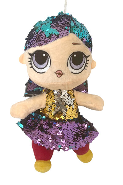 UDATOYS Pelüş Pullu Bebek Lol Kıyafetli Oyuncak Bebek Peluş 30 Cm