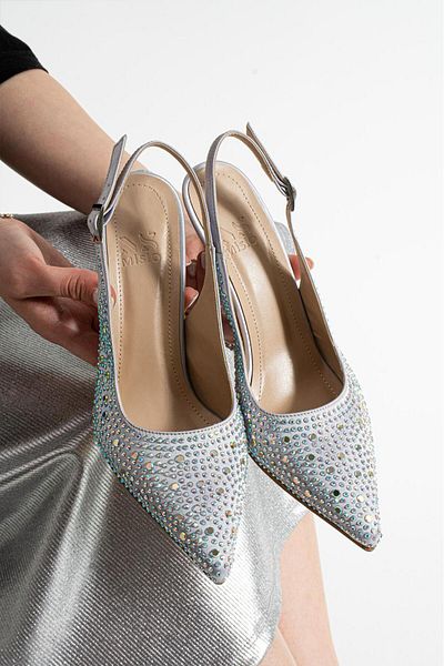 SHOW LİFE S.M.R STONE SATIN (9CM) PANTOFI DE DAMA