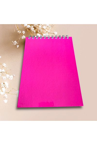Mia Pera Notebook 21X 15 cm Spiral Checkered Pink Notepad School Notebook