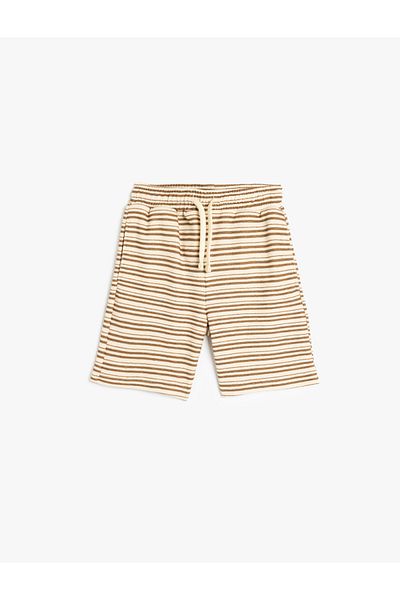 Koton Cotton Tie Waist Shorts - Pocketed