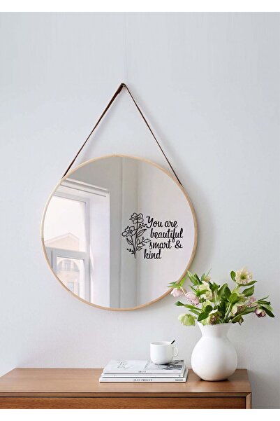 Laputa Tükkan Çiçek Figürlü Beautiful,Smart & Kind Yazılı Ayna Etiketi ( STIC...