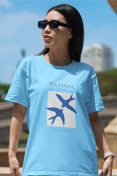 SUNFREE Model de tendință oversize pentru femei cu imprimeu Matışe