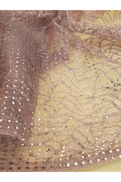 Safir Kumaş Abiyelik Süslemelik Tok Kip Duran Yapıştırma Puanlı Tül 3 Metre