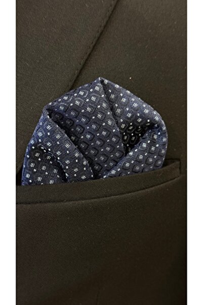 Dearmise Темно-синій візерунковий подарунковий набір: краватка та хустинка преміум-класу