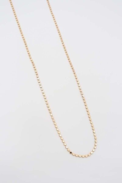 shesra Kadın Vip Zirkon Kaplama Ezme Zincir Kolye 70 cm