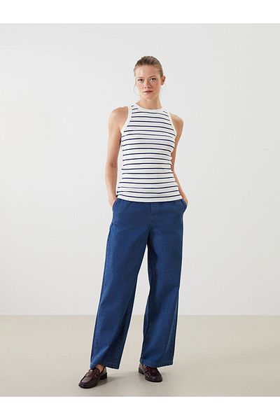LC Waikiki New Season Crew-Neck Striped Women's Tank Top - S5EM12Z8