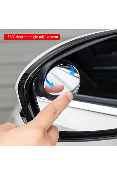 Generic Car Blind Spot Mirror with Rain Shield – 360° Adjustable, Anti-Glare, Waterproof (Left & Right)